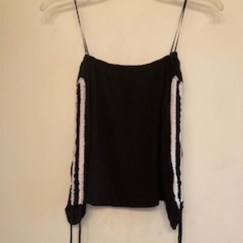 Off the shoulder sporty black 3/4 top